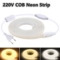 COB LED Strip 220V ซิลิโคนหลอดนีออน Strip 288 LEDs/M กันน้ำยืดหยุ่น FOB LED เทปสำหรับห้องนอนห้องครัว-asferttyre