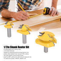 3PCS 1/2in Shank Router Bit 45 องศากาวร่วม ล็อค เครื่องตัดกัดงานไม้ Mitre ชุด