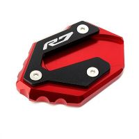 Red1 For YAMAHA R7 YZFR7 YZF R7 R 7 2021 2022 2023 Motorcycle Essories CNC Side Stand Enlarge Extension And Tire Valve Air Caps