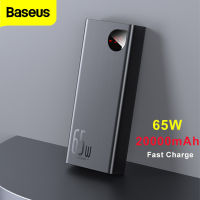 Baseus 65W Power Bank Station 20000mAh Fast Charger High Capacity Two-Way Fast Charge Metal Smart Digital Display For iP 14 13 Laptop Notebook Macbook