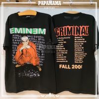 EMINEM CRIMINAL FALL TOUR 2000 เสื้อวง เสื้อทัวร์ ผ้าร้อย ฟอกนุ่ม the white rapper สวยมาก ป้าย GEM เสื้อยืดผ้าฝ้าย