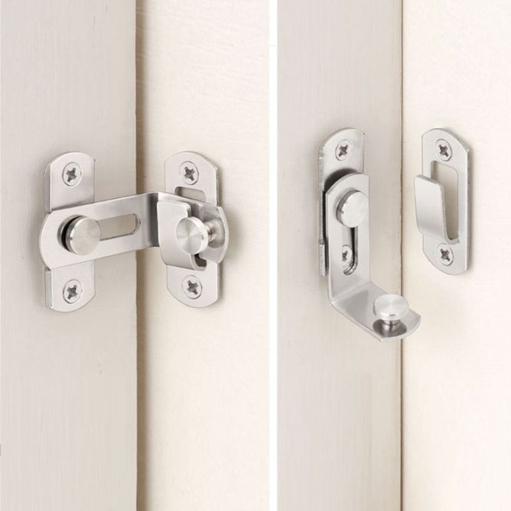 Stainless Steel Right Angle Locking Latch Sliding Barn Door Lock Doors