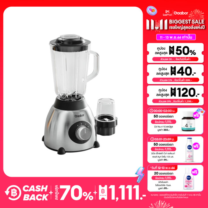 gaabor-1-5-ลิตร-เครื่องปั่นอเนกประสงค์-250w-เครื่องปั่นผลไม้-เครื่องปั่นพริก-โถปั่น-ใบมีดสแตนเลส-blender-amp-mixer-gf-m15a-เครื่องใช้ไฟฟ้าในครัวขนาดเล็ก-เครี่องแกง