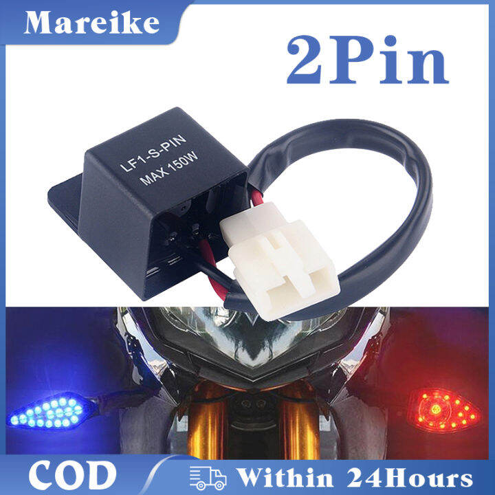 12V 2 Pin Motorcycles LED Turn Light Flasher Relay Car Turn Signal ...