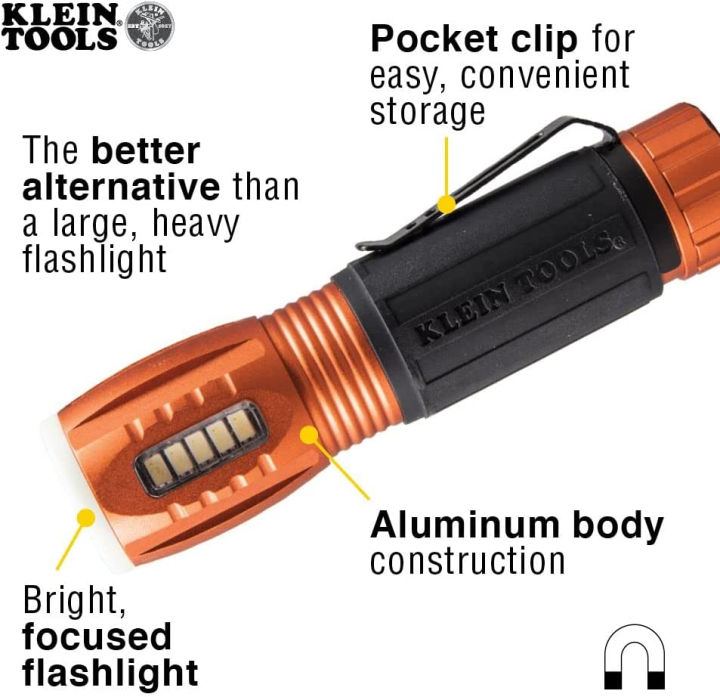 klein-tools-klein-tools-56028-led-flashlight-and-work-light-durable-waterproof-compact-hands-free-magnetic-end-runs-to-12-hrs-for-work-and-outdoor