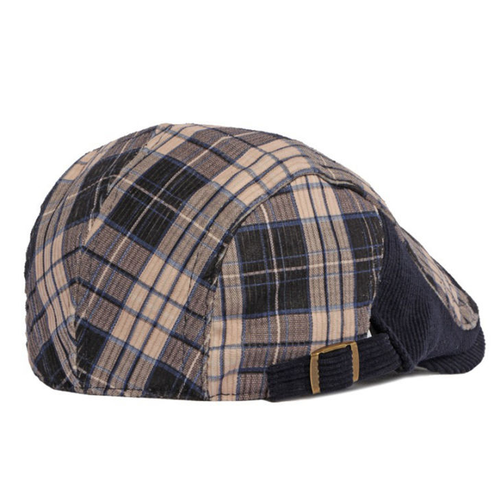 basic-everday-corduroy-berets-สำหรับผู้ชายลายสก๊อต-newsboy-หมวก-universal-ผู้หญิง-boinas-cabbie-หมวก-duckbill-visor-หมวกขับรถ