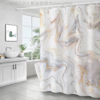 【CW】♨●  Marble Shower Curtains Abstract Striped for Luxury Curtain