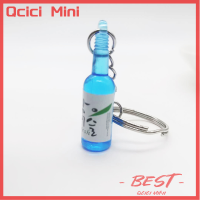 Qcici พวงกุญแจ Botol Minuman MODE Korea จำลองเรซินเบียร์ไวน์