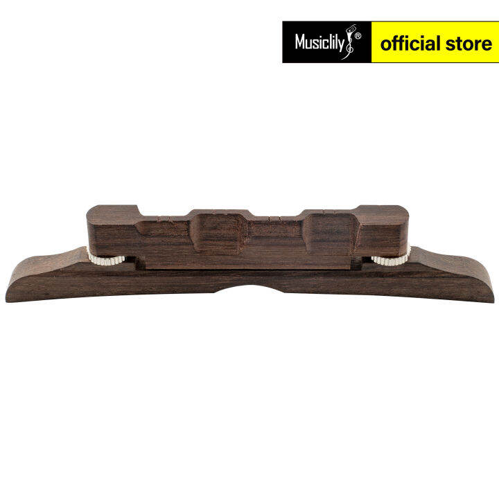Musiclily 40mm (137/64 inch) String Spacing Rosewood Adjustable Compensated Mandolin Bridge