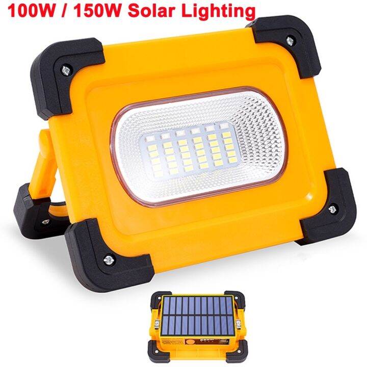 150W 100W Solar Lighting Rechargeable Emergency LED Solar Flood Lights