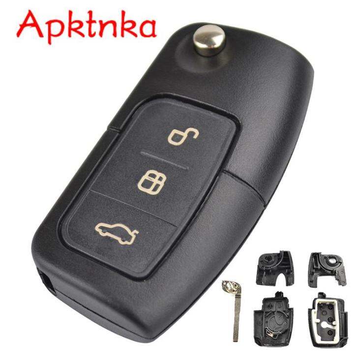 Car ut Case Folding Flip Remote Key Shell 3Button For Ford Fiesta Focus