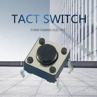 1000Pcs Tact Switch 6*6*4.3มม. สีดำสลับ Touch Key Push ปุ่มกดรีเซ็ตสวิทช์4 Pins ไฟฟ้า Control