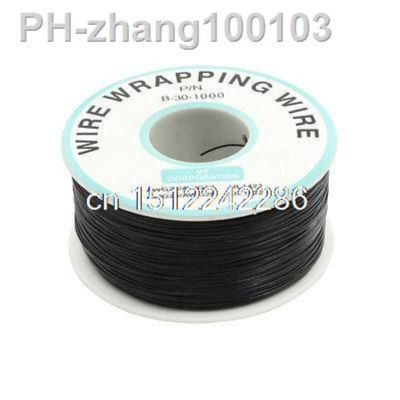 200M 30AWG Tin Plated Copper Wire Insulation Test Wrapping Cable Roll Black