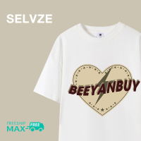 SELVZE ฉบับภาษาเกาหลีของเสื้อพิมพ์ลายหัวใจแบบลำลองสำหรับผู้หญิง