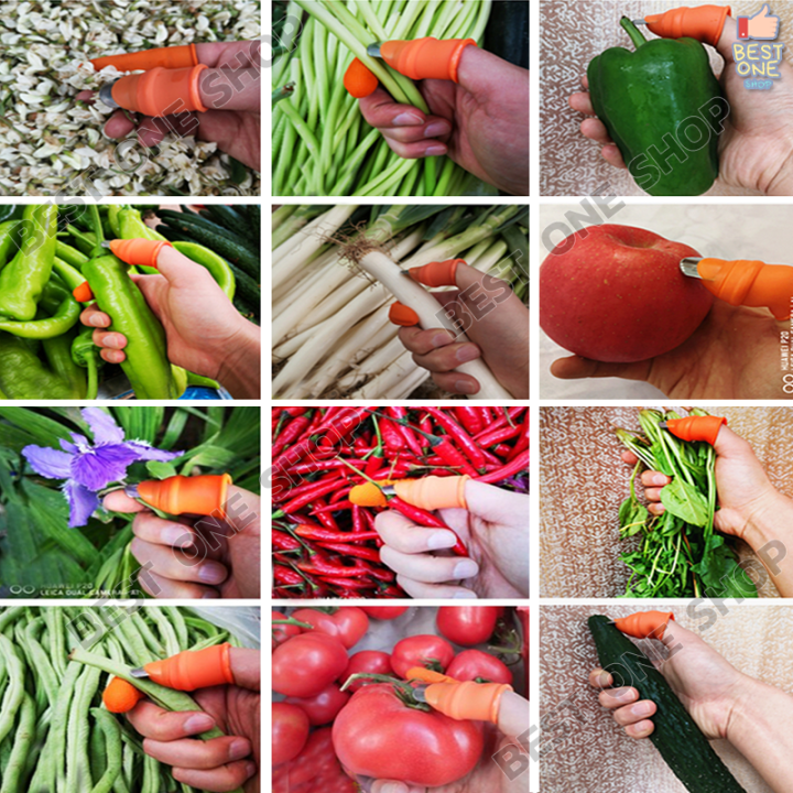 a106-ปลอกนิ้วเด็ดผัก-มีดเด็ดผัก-เครื่องมือเก็บยอดผลทางการเกษตร-เด็ดยอด-ตัดปลายยอด-หรือเด็ดผักทำครัวในบ้าน-สะดวก-เล็บไม่ดำ