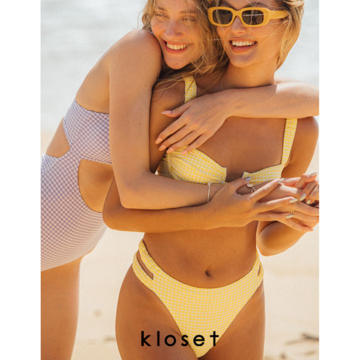 kloset-kk22-sw001-high-cut-midi-bikini-setชุดว่ายน้ำ-บีกีนี่-ชุดว่ายน้ำผู้หญิง