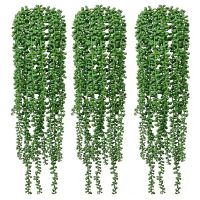 Artificial Succulents Plants Hanging Wall Decor Home Garden Wedding Party Decoration Flowers Fake Plant Rattan Bonsai Green Wall