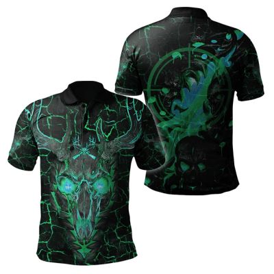 MenS Polo Shirt 3d Printed New Male Unisex Deer Hunting For Men Summer Tops Short Sleeve Fashion Casual Oversized Polo Shirts