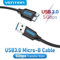 Vention USB Micro B Cable to Type A Micro Cable Data Transfer Fast Charger Cord for Hard Drive Samsung USB 3.0 Micro B Data Cord