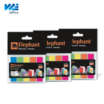 Elephant (ตราช้าง) ฟิล์มอินเด็กซ์ Sticko Note Index สีนีออน ขนาด 12 x 50 mm.