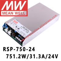 Mean Well ชุด RSP-750 Meanwell 5V 12V 15V 24V 27V 48VDC 750วัตต์เอาต์พุตเดี่ยวพร้อมฟังก์ชั่น PFC แหล่งจ่ายไฟร้านค้าออนไลน์