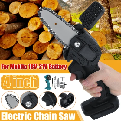 Mustool 4นิ้วไร้สายเลื่อยไฟฟ้า800W One-Handed เลื่อยไม้เครื่องตัด800W One-Hand Saw สำหรับ Makita 18V แบตเตอรี่เครื่องมือไฟฟ้าไม้ + 1 X Wrench1 X ไขควง