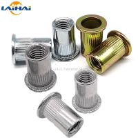 (JIE YUAN)10/20Pcs M3 M4 M5 M6 M8 304สแตนเลสเหล็กคาร์บอนอลูมิเนียมแบนหัว Blind Rivet Nut Rivnut Nutsert สกรู Bolt