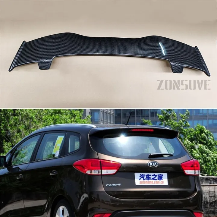 Use For KIA Carens 20122016 Spoiler ABS Plastic Carbon Fiber Look