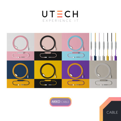 สายเคเบิลคีย์บอร์ด Akko Custom Coiled Aviator Cable V2 by UTECH