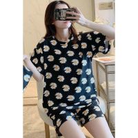 [MY] Pyjamas Women Girl Short Sleeve Cotton Sleepwear Dress Nightwear Ladies Baju Tidur Wanita Perempuan Pajamas y 睡衣