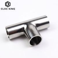 16/19/22/25/28/32/38/45/51mm-108mm  Pipe OD Butt Weld Tee 3 Way Connector Sanitary Pipe Fitting SUS304 Stainless Homebrew Pipe Fittings Accessories