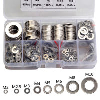 600pcs Flat Washer Stainless Steel M2 M2.5 M3 M4 M5 M6 M8 M10 M12 Ring Gaskets Kit Plain Washers Gaskets Assortment Kit O-Rings