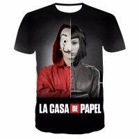 Xzx180305 full design La Casa de Papel T shirt min 3D shot men short sleeve house of paper t-sharp tops hip-hop T shirt