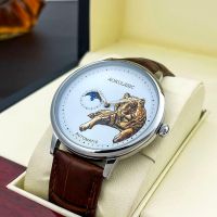 ⌚Reloj Hombre แฟชั่นของผู้ชายนาฬิกากลไกสุดหรูนาฬิกาข้อมือผู้ชายนาฬิกากันน้ำหนังของผู้ชาย Montre Homme