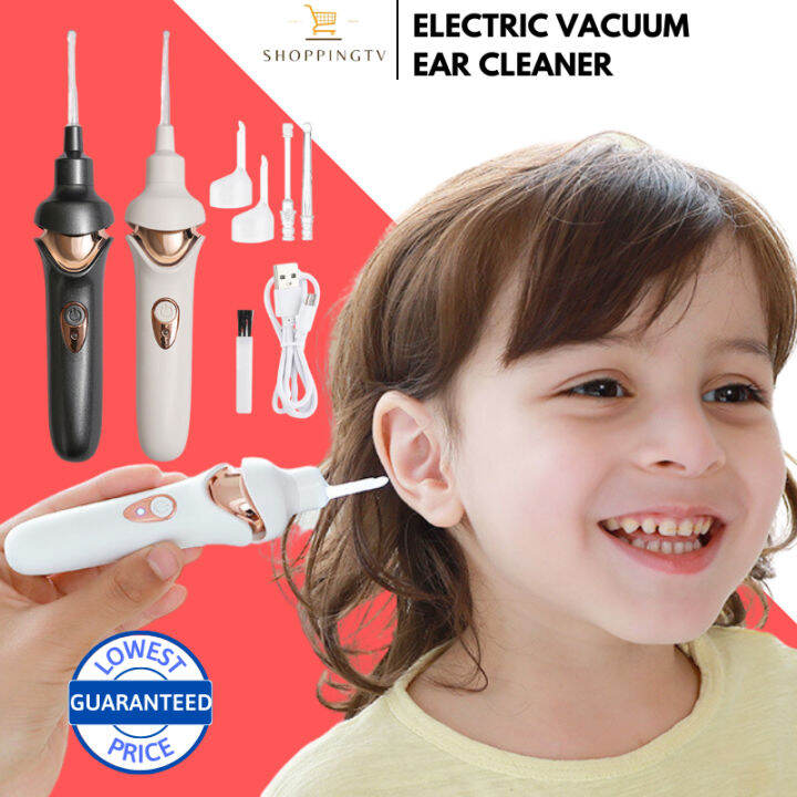 Electric Vacuum Ear Cleaner Soft Spoon Head Charging Ear Wax Removal Cleaner For Children