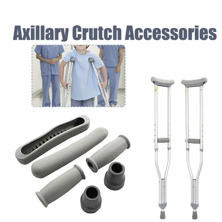 2 Set Axillary Crutch Accessories Kit Crutch Pad+Handle Grip Covers+Crutch Tips Cover（22mm