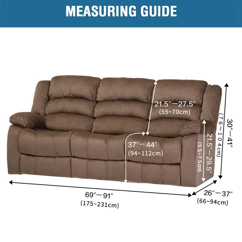 20221 2 3 Seater Recliner Sofa Cover, Recliner Sofa Slipcover 3 Seater