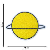 JPatch - ดาวเสาร์ สีเหลือง ดวงดาว จักรวาล อวกาศ กาแล็กซี่ โลก ดาวเคราะห์ นาซ่า (NASA) ตัวรีดติดเสื้อ อาร์มรีด อาร์มปัก มีกาวในตัว การ์ตูนสุดน่ารัก งาน DIY Embroidered Iron/Sew on Patches