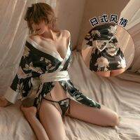 Guiruo sexy underwear Japanese kimono uniform seductive sexy open chest print role play suit 693