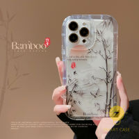 For เคสไอโฟน 14 Pro Max [Bamboo Forests Transparent] เคส Phone Case For iPhone 14 Pro Max Plus 13 12 11 For เคสไอโฟน11 Ins Korean Style Retro Classic Couple Shockproof Protective TPU Cover Shell