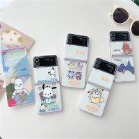 เคสโทรศัพท์รูปตัวการ์ตูนน่ารักสำหรับ Samsung Galaxy Z พลิก4 3 5กันกระแทกแบบใสฝาครอบสำหรับ Samsung Z พลิก1 2เปลือก