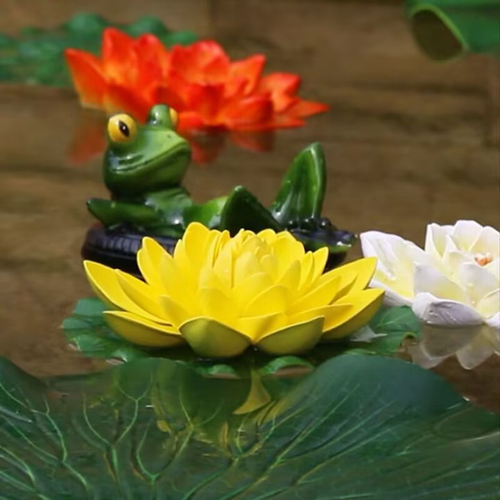 ดอกบัวลอยน้ำ-สําหรับตกแต่งบ้าน-ดอกบัวปลอม-เสริมฮวงจุ้ย-มงคล-ดอกไม้ไหว้พระ-ดอกไม้แต่งบ้าน