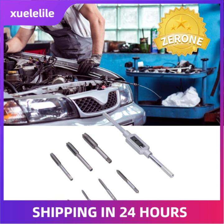 8Pcs Tap Die Set Alloy Steel Anti‑Corrosion Hardware Tools For Pipe