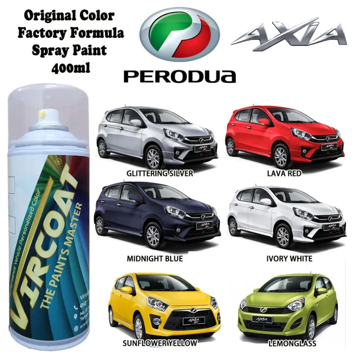 Vircoat Aerosol Spray 2k Paint Car Body Motor Sport Rim Touch Up Paint Perodua Axia Lazada