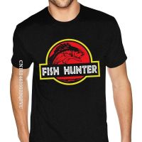 Sport Fish Hunters Tees Shirt Mens Plus Size Black O Neck Tshirt Top T-Shirts For Men Family T Shirt Cheap Camisa Cotton