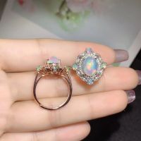 Australia Big Stone Opal Ring Match Stone Opal 925 Sterling Silver for Women Ring