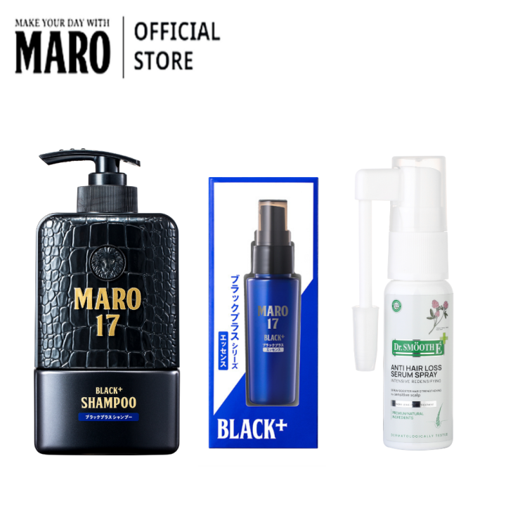 Maro Exclusive Anti Grey Hair Set - 17 Black Plus Essence