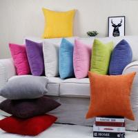 [FAZOZO Home Textile Store] ลายสก๊อตปลอกหมอนอิงโพลีเอสเตอร์ผ้าลูกฟูกนุ่มสีทึบปลอกหมอนโซฟาตกแต่งบ้าน40 45 50 60 70ที่กำหนดเอง