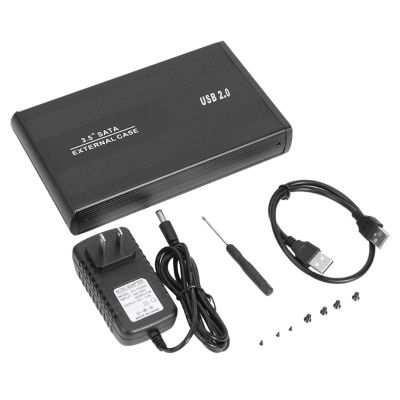 HDD Case 3.5-Inch USB 2.0 to SATA Aluminum Alloy Mobile Hard Disk Box Notebook Desktop External HDD Case