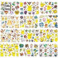 EDDY SONG การ์ตูนลายการ์ตูน สติกเกอร์รอยสัก Pikachu ฟิกเกอร์แอคชั่น กันน้ำกันน้ำได้ รอยสักชั่วคราวสำหรับเด็ก ของตกแต่งงานปาร์ตี้ ของตกแต่งของเล่น สติ๊กเกอร์ของเล่นเด็ก ของขวัญวันเกิดของขวัญ